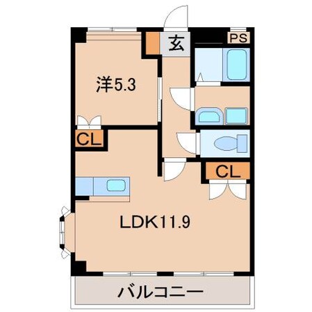 田井ノ瀬駅 徒歩11分 2階の物件間取画像